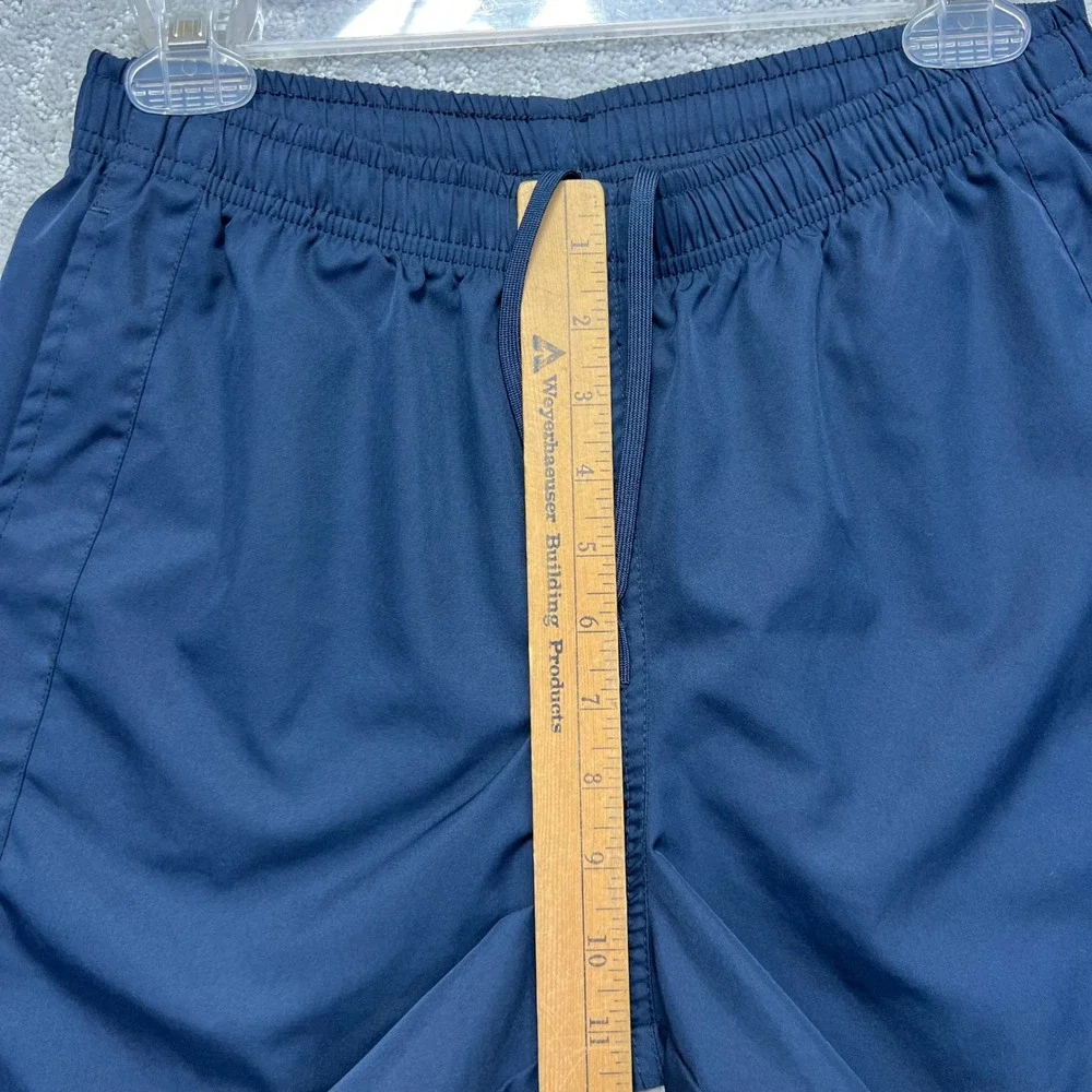 VINTAGE Y2k Nike Shorts Womens S(4-6) Navy Blue Athletic Training Pockets Swoosh